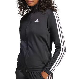 Adidas Black and White track warm up jacket sweats sweatshirt zip up size unisex